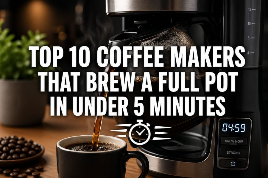 You are currently viewing Top 10 Coffee Makers That Brew a Full Pot in Under 5 Minutes